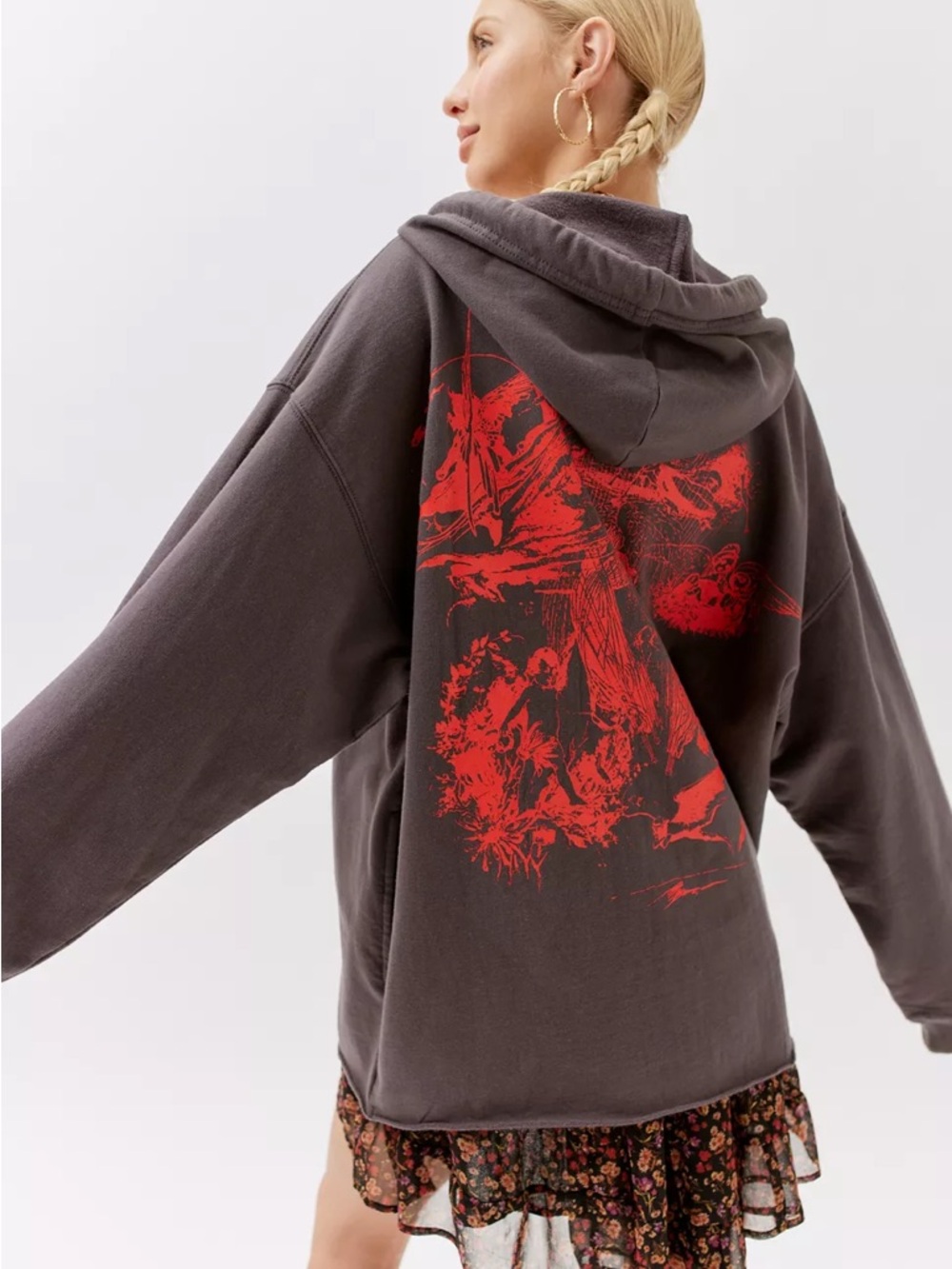 UO Hugh Inner Peace Oversized Hoodie Sweatshirt